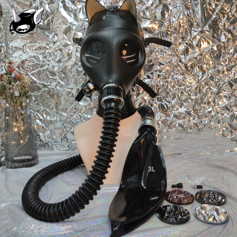Latex Bondage Maske für Selbstfesselung