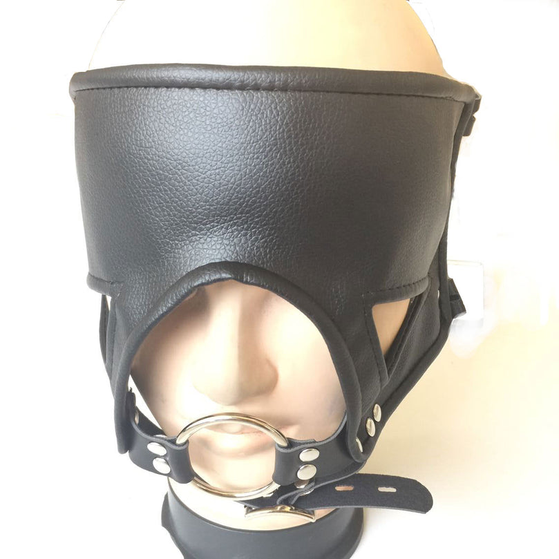 Leather Black Mask for Self Bondage