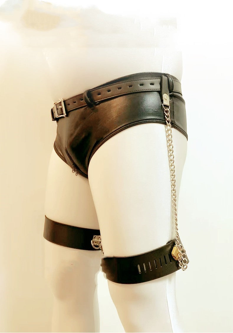 Anal Plug Leather Pants for Self Bondage – Le Château