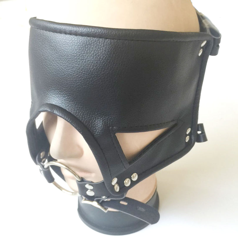 Leather Black Mask for Self Bondage