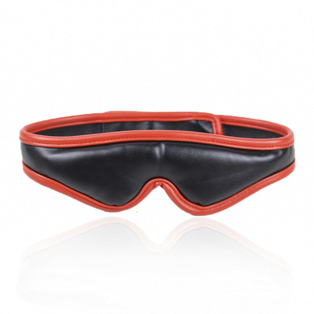 Leather BDSM Gear – Gag & Blindfold Set for Roleplay Fun