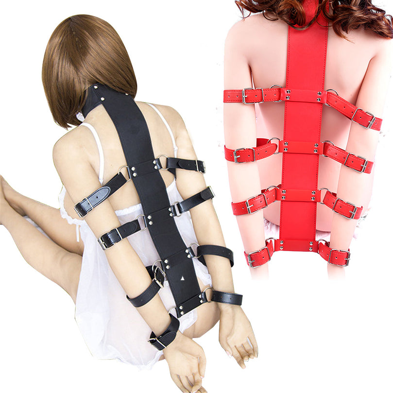 Lockable Leather Armbinder Strap