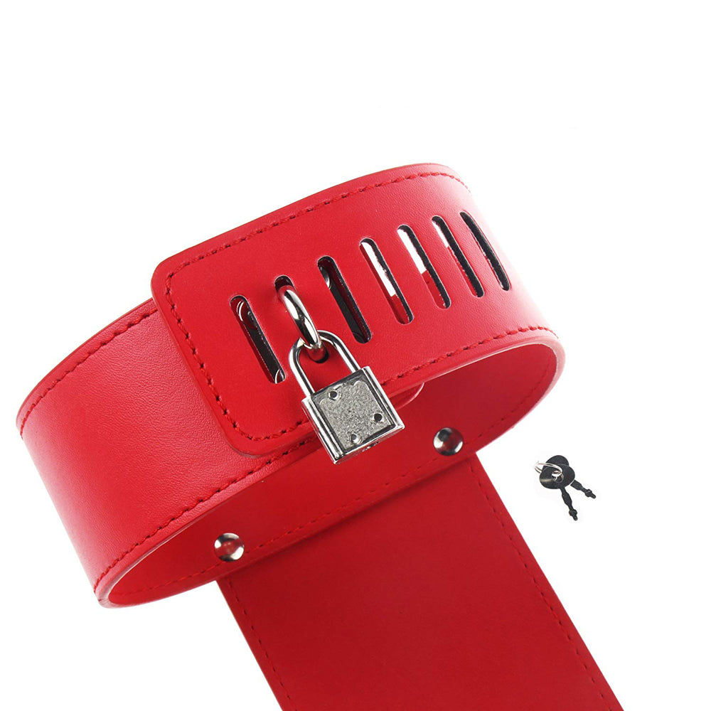 Lockable Leather Armbinder Strap