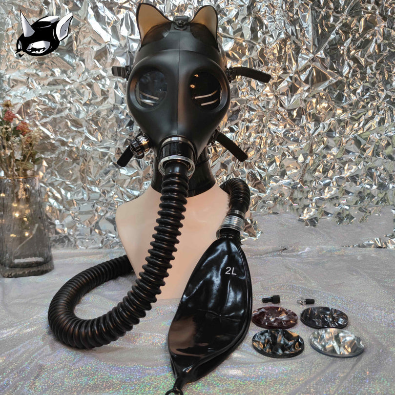 Latex Bondage Maske für Selbstfesselung