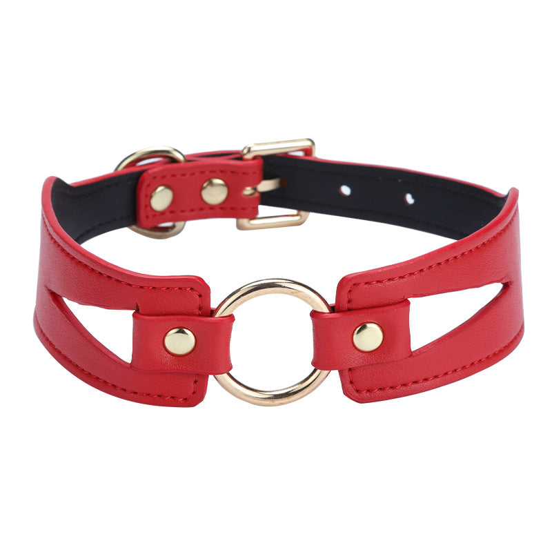 Bondage Neck Collar with Pull Chain