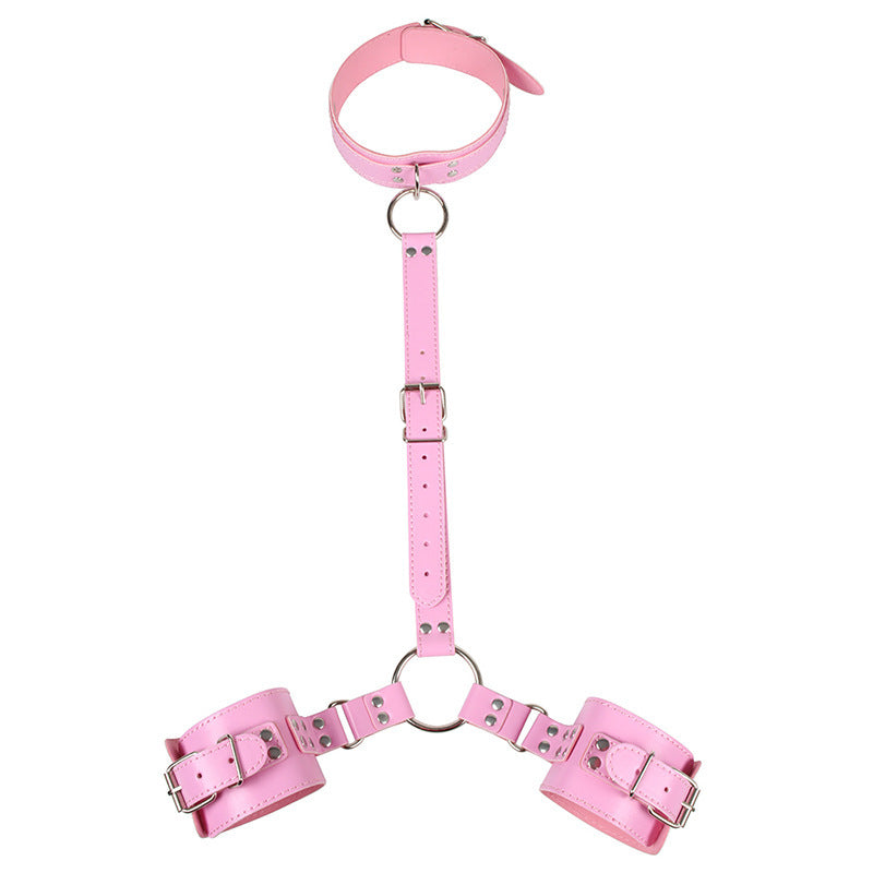 Leather Bondage Restraint | BDSM Neck & Hand Gear USA