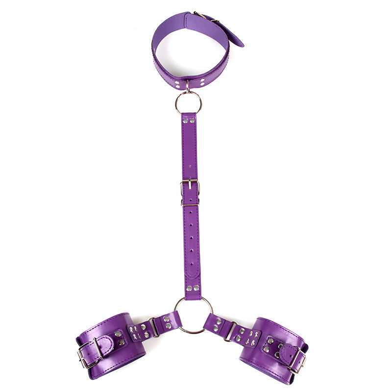 Leather Bondage Restraint | BDSM Neck & Hand Gear USA