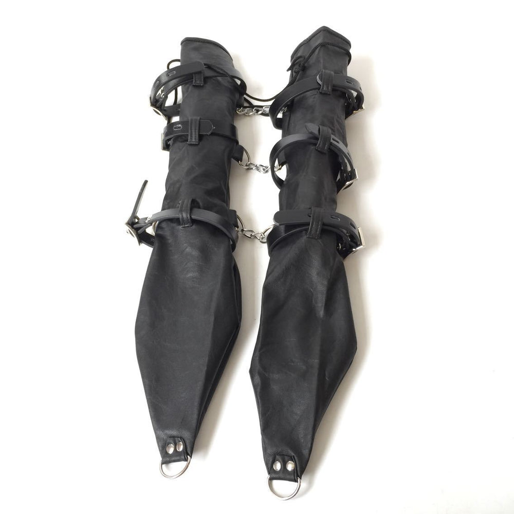 Laced Armbinder Restraint – Back Bondage Leather Gloves
