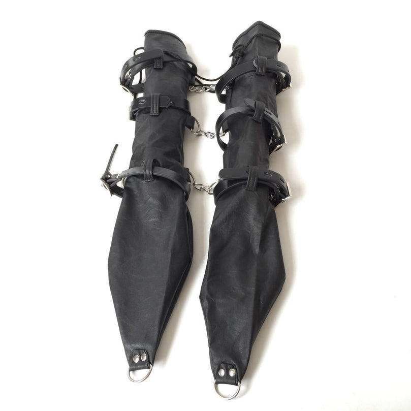 Laced Armbinder Restraint – Back Bondage Leather Gloves