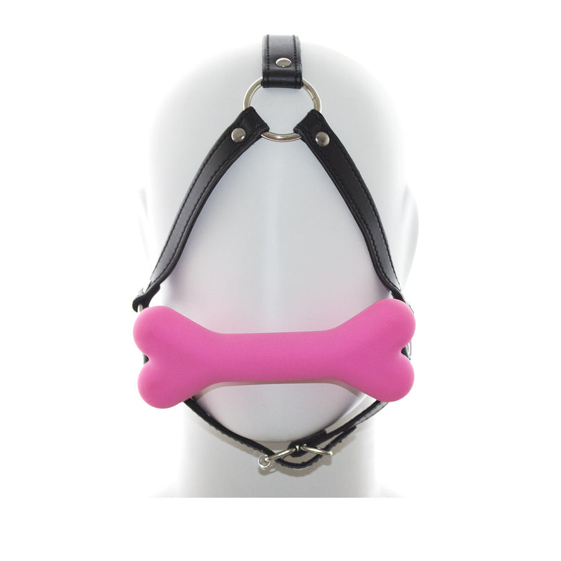 Silicone Head Gag - Leather Harness