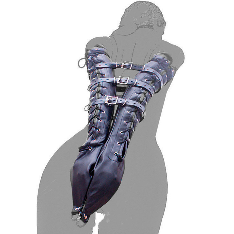 Black Lace Bondage Arm Binder | Tight Slave Restraints
