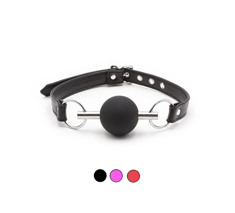 Silicone Ball Gag with Steel Plug