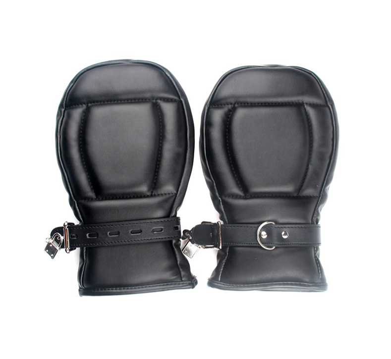 Leather Bondage Gloves | BDSM Restraint for Submissives