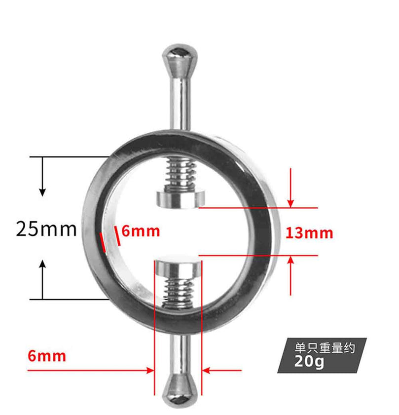 Magnetic Steel Nipple Clamps | Bondage BDSM Toy USA