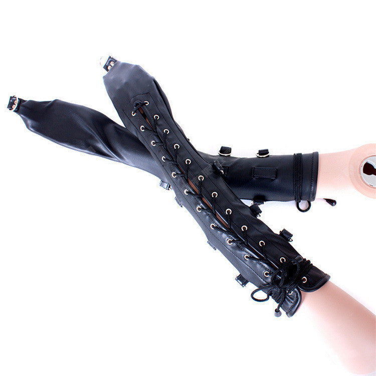 Black Lace Bondage Arm Binder | Tight Slave Restraints