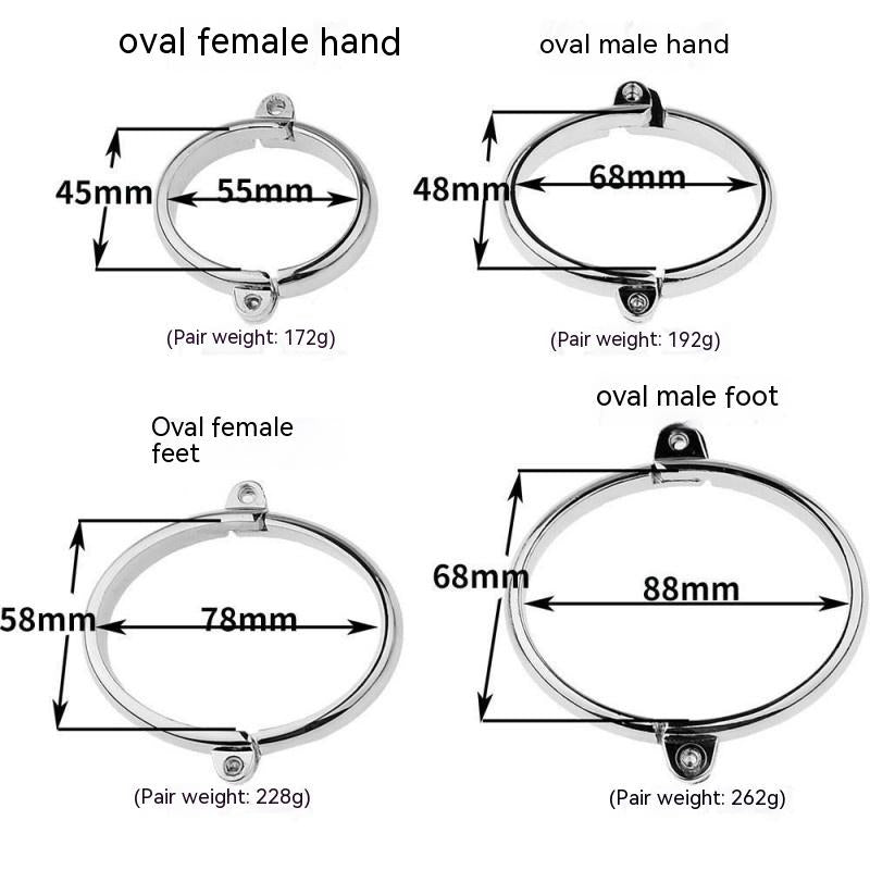 Premium Metal BDSM Handcuffs & Footcuffs