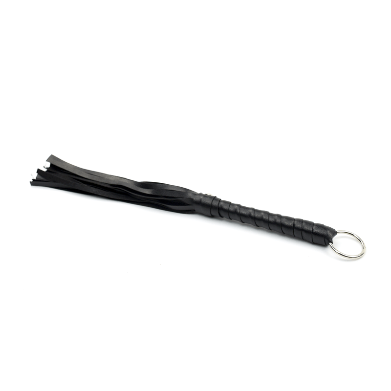 Luxury BDSM Leather Whip – Red & Black Small Toy