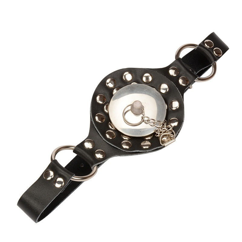 Stainless Steel Gag with Leather