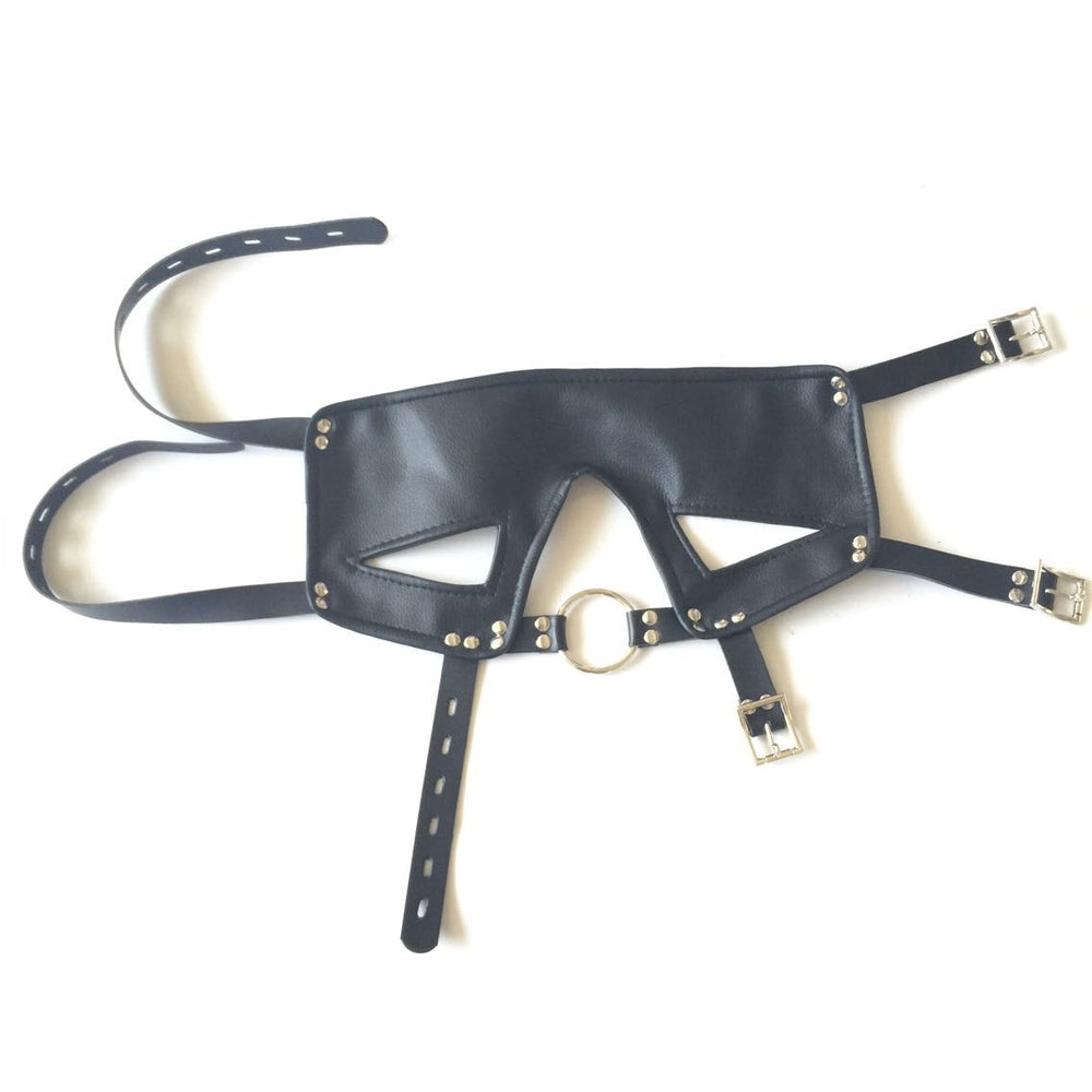 Leather Black Mask for Self Bondage