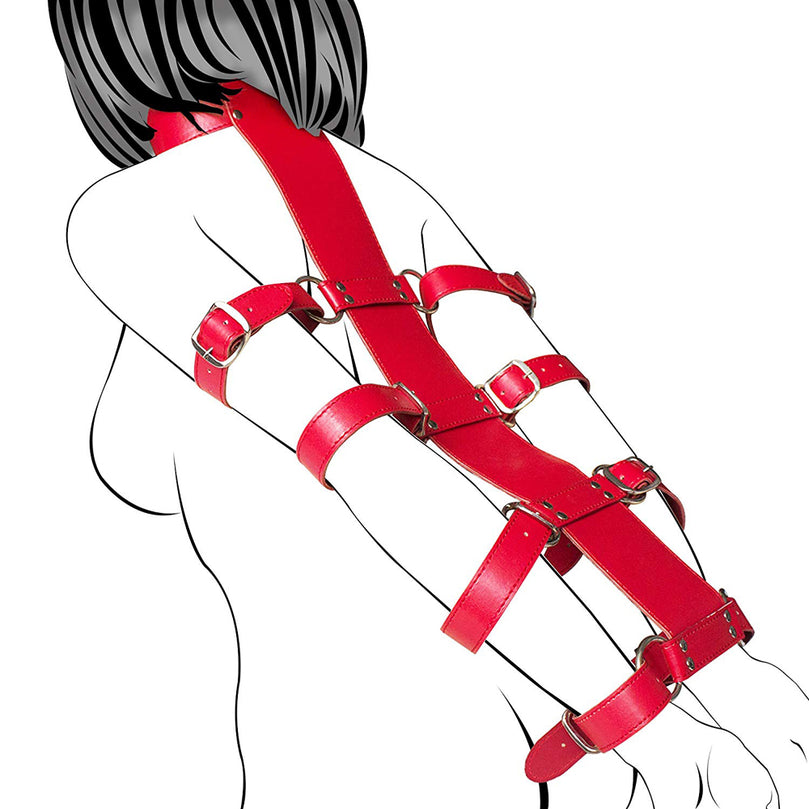 Lockable Leather Armbinder Strap