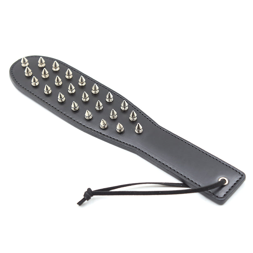 Spiked Leather BDSM Paddle – Self Bondage Spank Tool USA