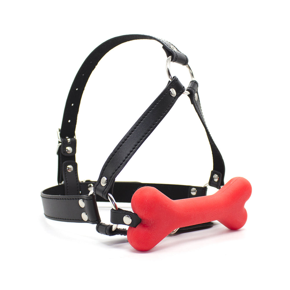 Silicone Head Gag - Leather Harness