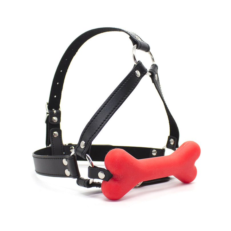 Silicone Head Gag - Leather Harness