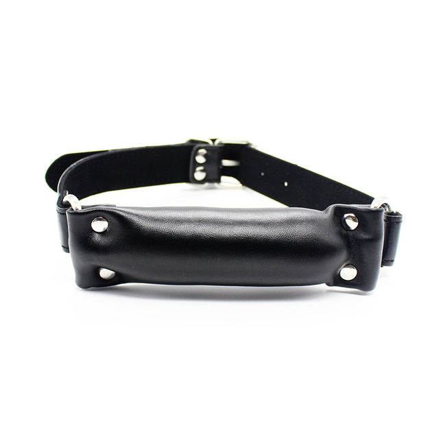 Leather BDSM Gear – Gag & Blindfold Set for Roleplay Fun