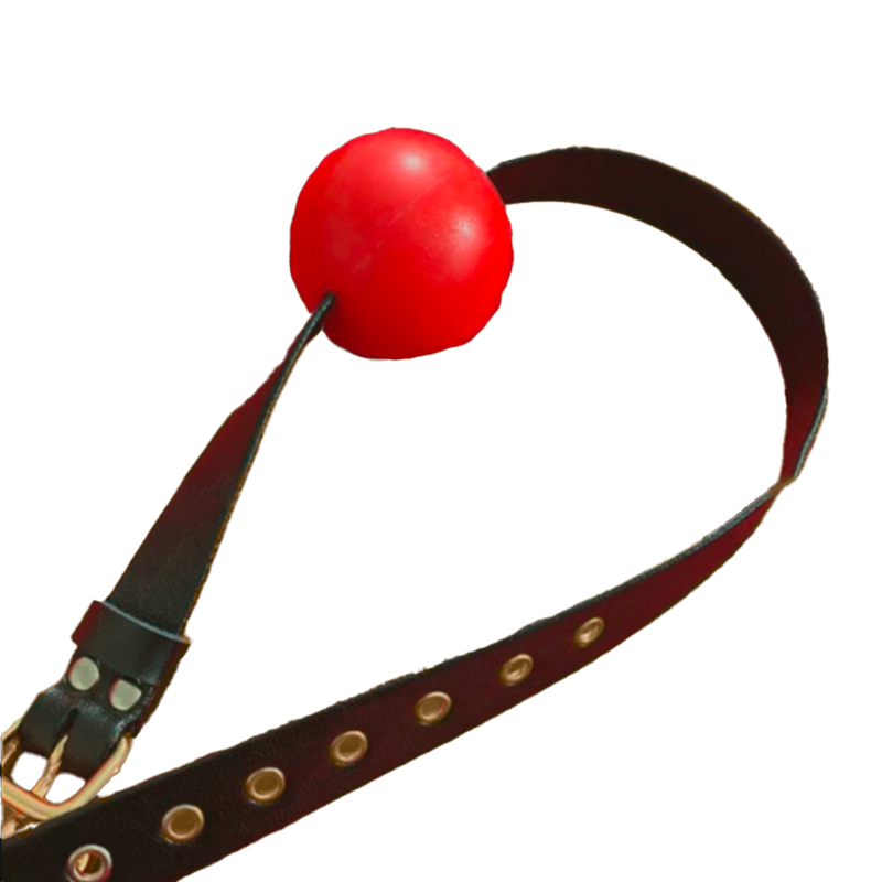 Red Ball Gag 5cm – Soft Silicone BDSM Gag for Bondage Play