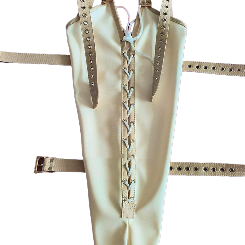 Beige Leather Armbinder Bondage Restraint ® Le Château Bdsm