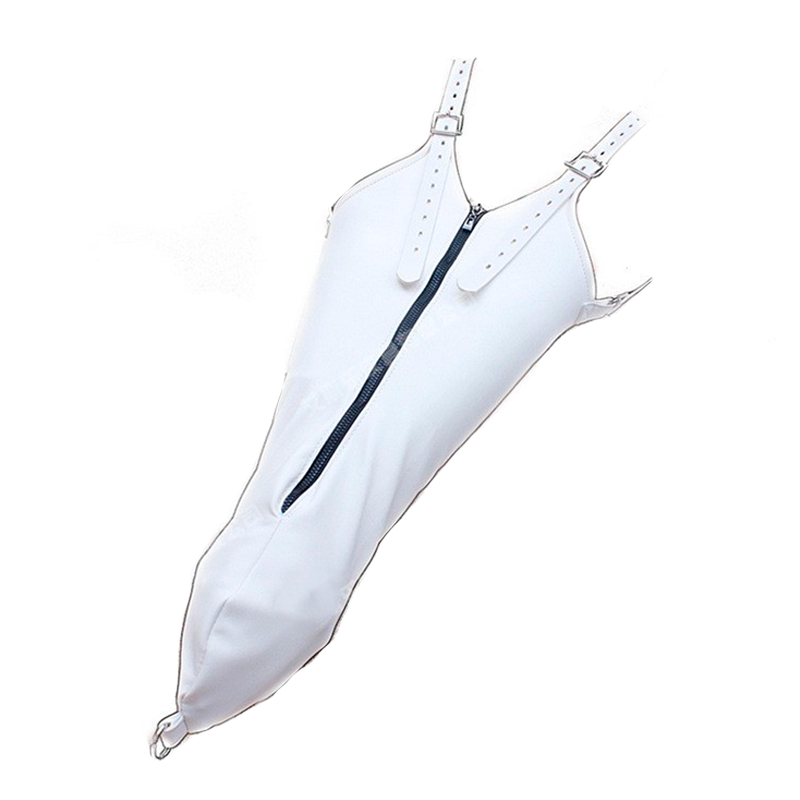 White Bondage Glove Zipper | Armbinder