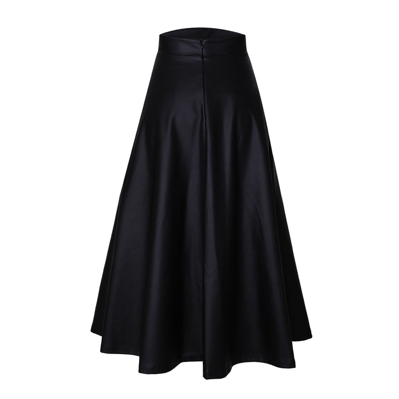 Leather Skirt Mid-Length