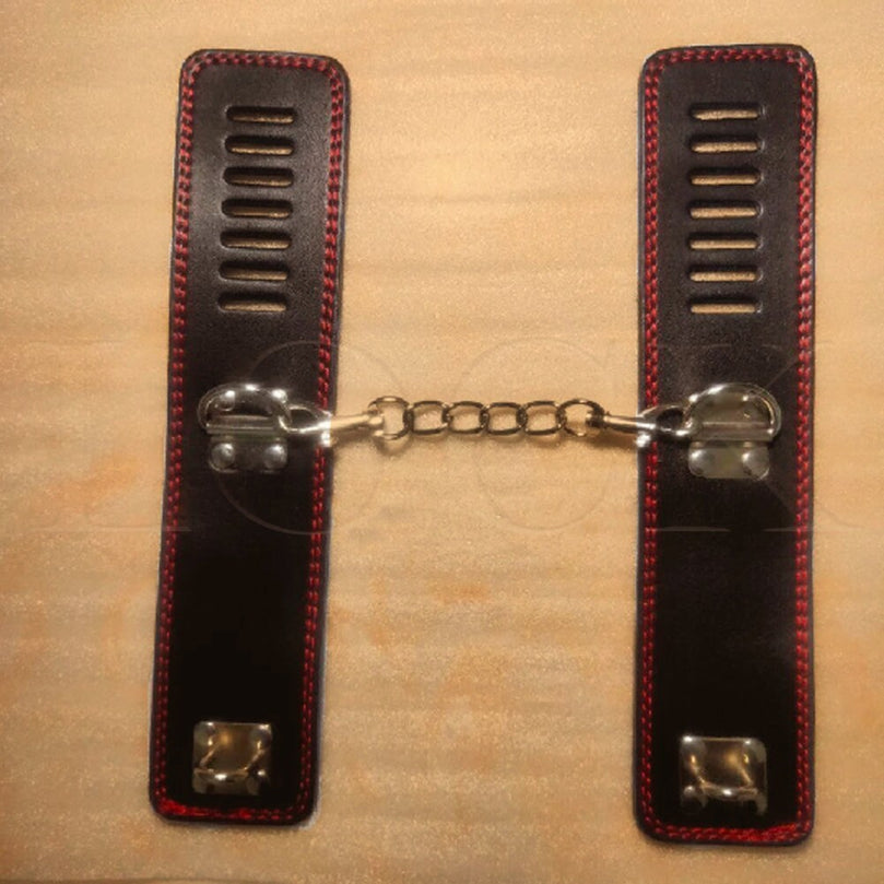 Restrictive Leather Handcuffs for Bondage & BDSM Play