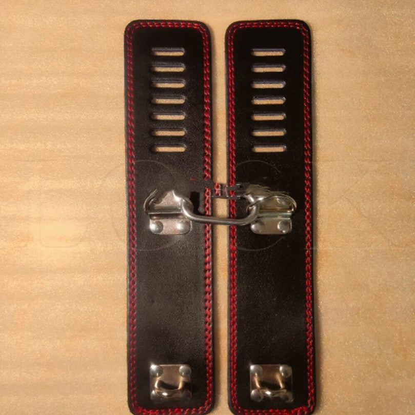 Restrictive Leather Handcuffs for Bondage & BDSM Play