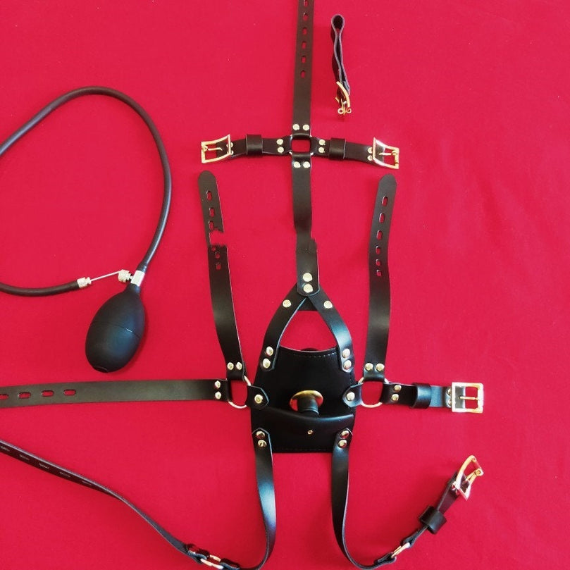 Inflatable Head Harness Gag – Secure BDSM Toy USA