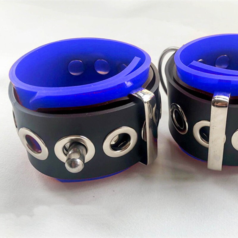 Lockable Rubber BDSM Cuffs | Secure & Stylish Restraints