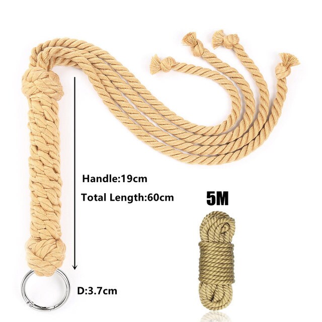 Cotton Rope Whip for Bondage | Soft, Strong & Sensual Play