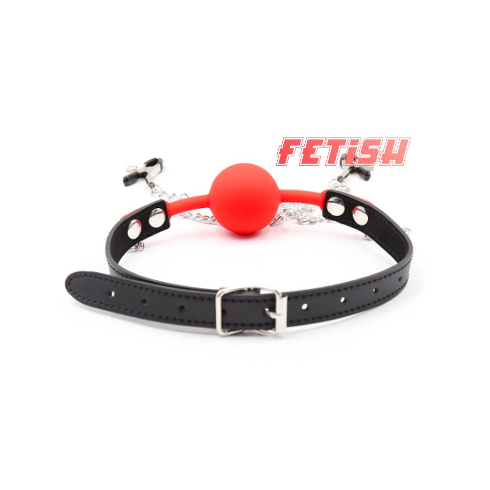 Bdsm Ball Gag Nipple Clamp ® Le Château Bdsm