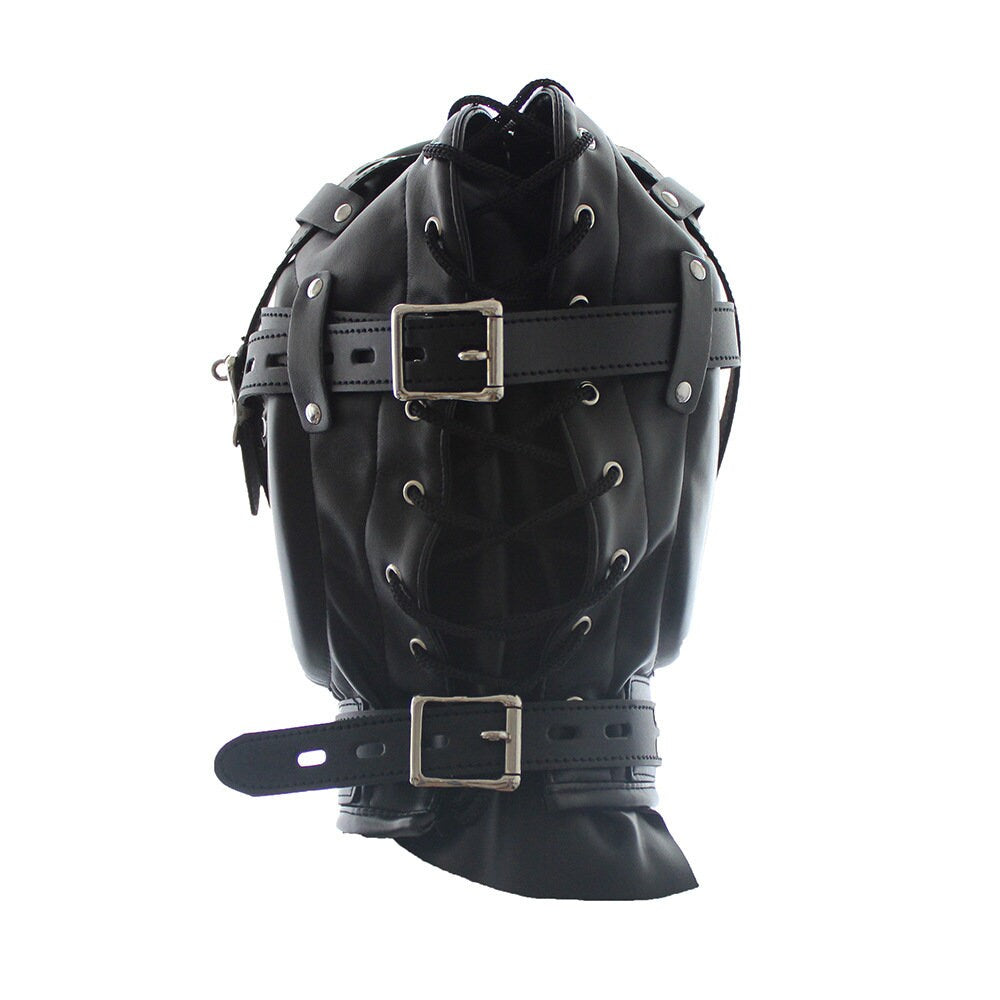 Leather Bondage Hood for Slaves