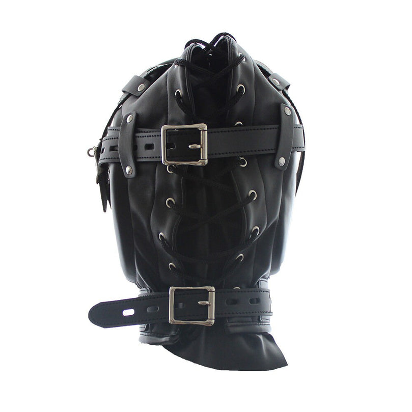 Leather Bondage Hood for Slaves