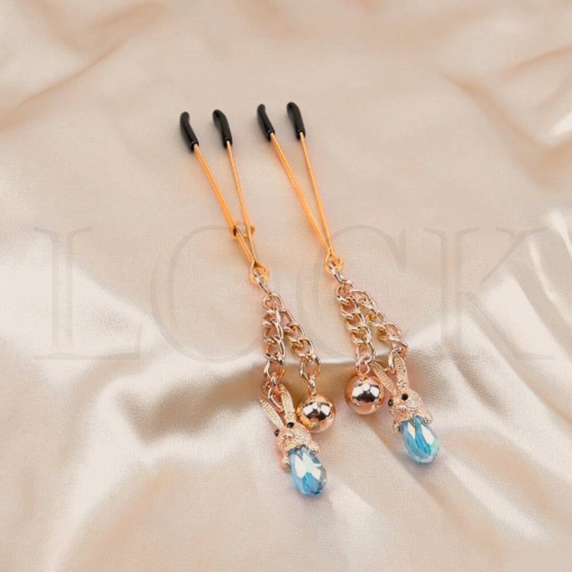 Luxurious Rabbit Nipple Clamp for Bondage & Self Pleasure