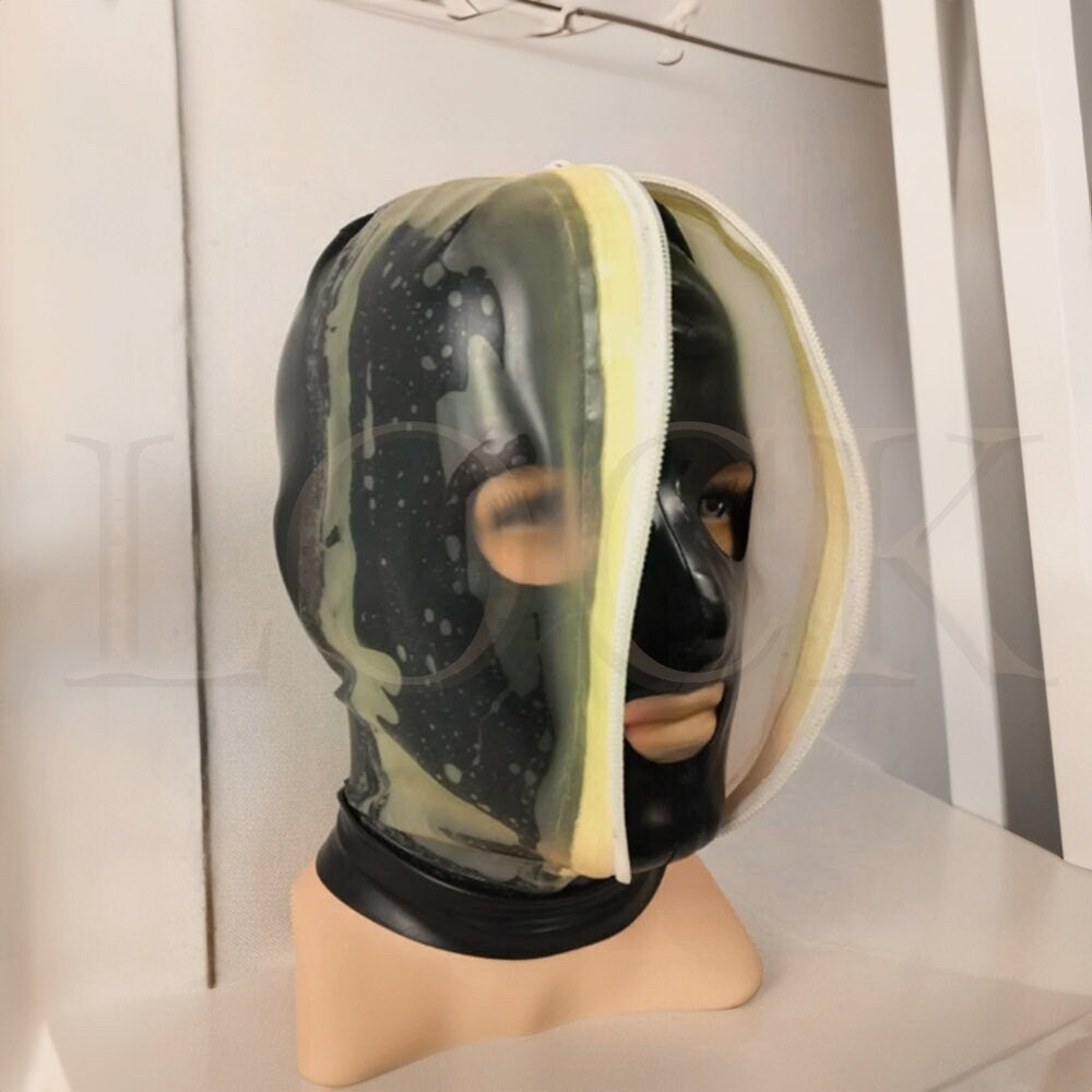 Latex Zipper Hood for Breath Play | Le Château BDSM