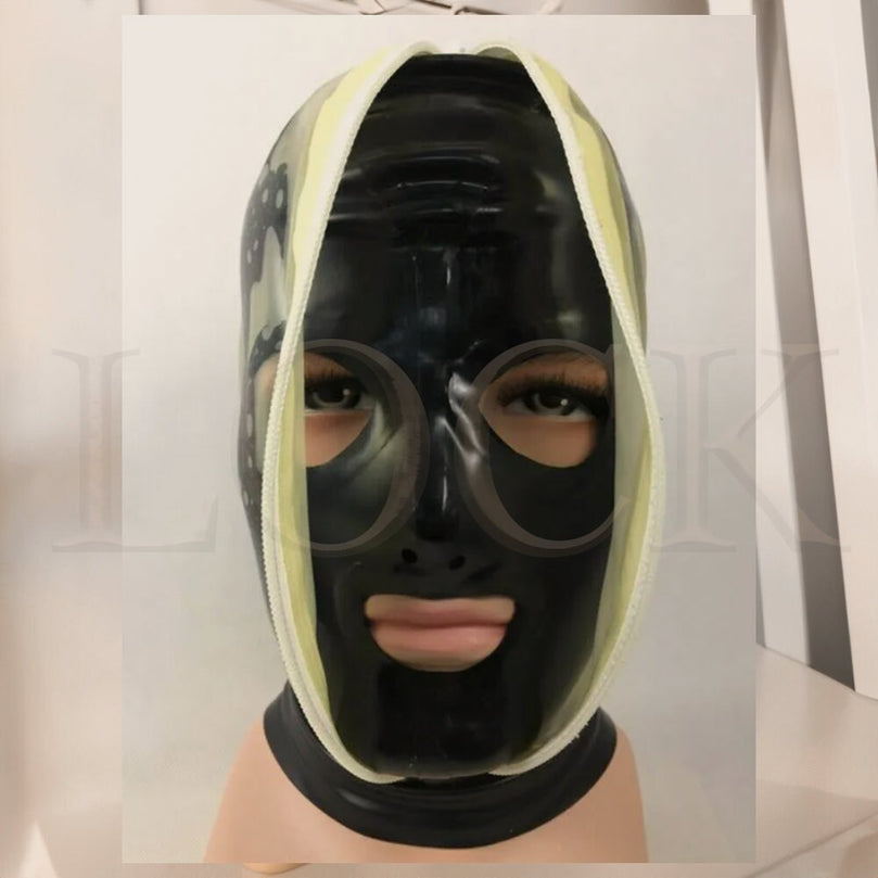 Latex Zipper Hood for Breath Play | Le Château BDSM