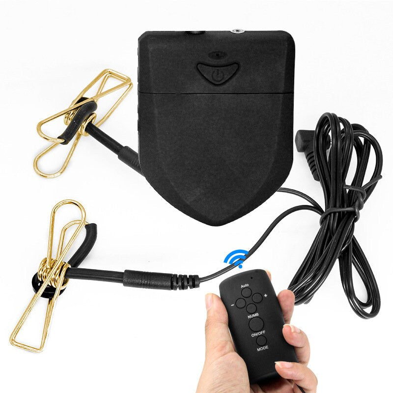 Golden Electric Shock Nipple Clamp | BDSM Bondage Toy